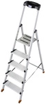 KRAUSE Stufen-Stehleiter &raquo;MONTO Sepuro&laquo;, 5 Sprossen, Aluminium - silberfarben