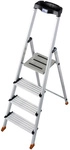 KRAUSE Stufen-Stehleiter &raquo;MONTO Sepuro&laquo;, 4 Sprossen, Aluminium - silberfarben