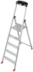 KRAUSE Stufen-Stehleiter &raquo;MONTO Solido&laquo;, 5 Sprossen, Aluminium - silberfarben