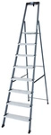 KRAUSE Stufen-Stehleiter &raquo;MONTO Securo&laquo;, 8 Sprossen, Aluminium - silberfarben