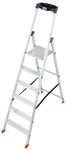 KRAUSE Stufen-Stehleiter &raquo;MONTO Solido&laquo;, 6 Sprossen, Aluminium - silberfarben