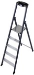 KRAUSE Stufen-Stehleiter &raquo;MONTO&laquo;, 5 Sprossen, Aluminium - silberfarben