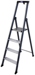 KRAUSE Stufen-Stehleiter &raquo;MONTO&laquo;, 4 Sprossen, Aluminium - silberfarben
