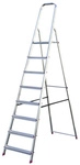 KRAUSE Stufen-Stehleiter &raquo;CORDA&laquo;, 8 Sprossen, Aluminium - silberfarben