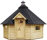 WOLFF Grillkota, Holz, natur, BxT: 438 x 388 cm