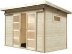 WOLFF FINNHAUS Gartenhaus &raquo;Pulti ST&laquo;, Holz, BxHxT: 340 x 228 x 240 cm (Au&szlig;enma&szlig;e