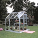 HALLS Gew&auml;chshaus &raquo;Popular&laquo;, 3,8 m&sup2;, aluminiumfarben, 3 mm Blankglas -