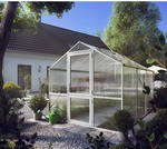 KGT Gew&auml;chshaus &raquo;Rose&laquo;, 7,53 m&sup2;, Kunststoff/Aluminium, winterfest - silberfarben