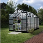 VITAVIA Gew&auml;chshaus &raquo;Uranus&laquo;, 9,9 m&sup2;, Kunststoff/Aluminium, winterfest - schwarz