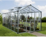 VITAVIA Gew&auml;chshaus &raquo;Zeus&laquo;, 13,8 m&sup2;, Aluminium/Glas, winterfest - silberfarben