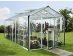 VITAVIA Gew&auml;chshaus &raquo;Zeus&laquo;, 15,7 m&sup2;, Aluminium/Glas, winterfest - silberfarben