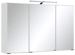 HELD M&Ouml;BEL Spiegelschrank &raquo;Florida&laquo;, 3-t&uuml;rig, LED, BxH: 100 x 64 cm - weiss