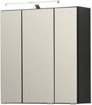 HELD M&Ouml;BEL Spiegelschrank &raquo;Montreal&laquo;, 3-t&uuml;rig, LED, BxH: 60 x 64 cm - grau