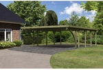 KARIBU Doppelcarport &raquo;Classic 3 Variante C inkl. zwei Einfahrtsb&ouml;gen&laquo;, Au&szlig;enma&szlig;