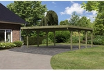 KARIBU Doppelcarport &raquo;Classic 2 Variante A&laquo;, Au&szlig;enma&szlig; BxT: 563 x 586 cm, natur -