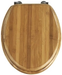 WENKO WC-Sitz &raquo;Bambus&laquo;, Bambus, oval - braun