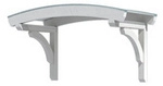 SKANHOLZ Vordach &raquo;Rostock&laquo;, 174 x 80 cm (BxT), nordische Fichte, wei&szlig; - weiss