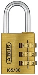ABUS Vorhangschloss, aus Metall, 96 mm Breite, messingfarben - goldfarben