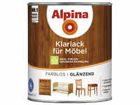ALPINA Klarlack, für innen, 0,75 l, farblos, glänzend - transparent