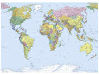 KOMAR Papiertapete »World Map «, Breite 254 cm - bunt