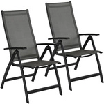 MERXX Klappstuhl &raquo;Vicenza&laquo;, BxTxH: 58 x 71 x 111 cm, Aluminium/ Textil - grau