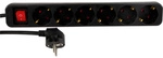 REV-Ritter Steckdosenleiste, BxHxL: 5,3 x 4,1 x 28 cm - schwarz