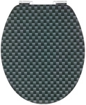 CORNAT WC-Sitz, MDF, oval, mit Softclose-Funktion - schwarz