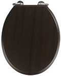WENKO WC-Sitz &raquo;Weng&eacute;&laquo;, MDF, oval, mit Softclose-Funktion - braun