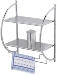 WENKO Wandregal &raquo;Exclusiv&laquo;, BxH: 45,5 x 54,5 cm, Stahl - silberfarben