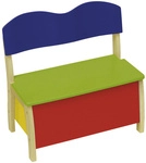 roba Truhenbank, BxH: 61,5 x 61,5 cm, Holz - bunt