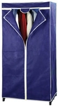 WENKO Kleiderschrank &raquo;Air&laquo;, BxH: 75 x 150 cm, Metall/vlies - blau