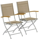 MERXX Klappsessel &raquo;Naxos&laquo;, Metall/Holz/Textil, BxHxT: 57 x 92 x 60 cm - grau