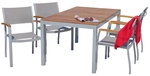 MERXX Gartenm&ouml;belset &raquo;Naxos&laquo;, 4 Sitzpl&auml;tze, Aluminium/Akazienholz/Textil -