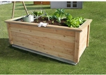 KGT Hochbeet &raquo;Woody 130&laquo;, BxHxL: 131 x 79 x 99 cm, L&auml;rchenholzh - beige