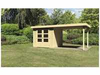 KARIBU Gartenhaus, Holz, BxHxT: 497 x 211 x 217 cm (Außenmaße) - beige