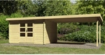 KARIBU Gartenhaus &raquo;Ringk&ouml;bing&laquo;, Holz, BxHxT: 739 x 222 x 297 cm (Au&szlig;enma&szlig;e inkl.