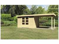KARIBU Gartenhaus »Askola«, Holz, BxHxT: 557 x 211 x 217 cm (Außenmaße) - beige