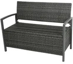 GARDEN PLEASURE Bank, Rattan/Aluminium, BxHxT: 117 x 86 x 58 cm - braun GARDEN PLEASURE Bank, Rattan/Aluminium, BxHxT: 117 x 86 x 58 cm - braun