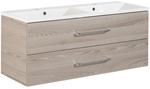 FACKELMANN Badm&ouml;bel-Set &raquo;B.clever&laquo;, Alaska-Esche, BxHxT: 120x50,8x46 cm - braun
