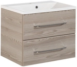 FACKELMANN Badm&ouml;bel-Set &raquo;B.clever&laquo;, Alaska-Esche, BxHxT: 60x50,8x46 cm - braun