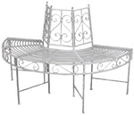 GARDEN PLEASURE Baumbank &raquo;Varda&laquo;, Stahl, BxHxT: 124 x 82 x 63 cm - weiss