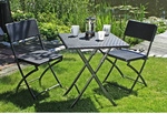 GARDEN PLEASURE Gartenm&ouml;belset, Kunststoff, 3-teilig - schwarz