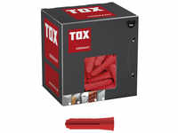 TOX Porenbetondübel, Polyamid (PA), 20 Stück, 10 x 60 mm - rot
