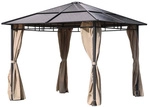 GARDEN PLEASURE Pavillon &raquo;NAPA&laquo;, quadratisch, BxT: 295 x 295 cm - grau