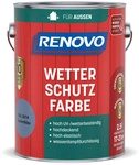 RENOVO Wetterschutzfarbe, wb 2,5L taubenblau RAL 5014