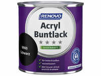 RENOVO Acryl-Buntlack, schwarz RAL 9900, seidenmatt, 375ml