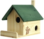 DOBAR Eichh&ouml;rnchenkobel, Kiefernholz, LxBxH: 31,5x40x33 cm, 3 Eing&auml;nge - beige