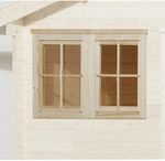 WEKA Fenster f&uuml;r Gartenh&auml;user, (BxH): 138 x 79 cm, Holz/Glas - beige