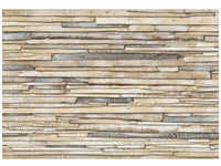 KOMAR Papiertapete »Whitewashed Wood«, Breite: 368 cm, inkl. Kleister - bunt