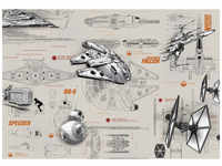 KOMAR Papiertapete »STAR WARS Blueprints«, Breite 368 cm - bunt